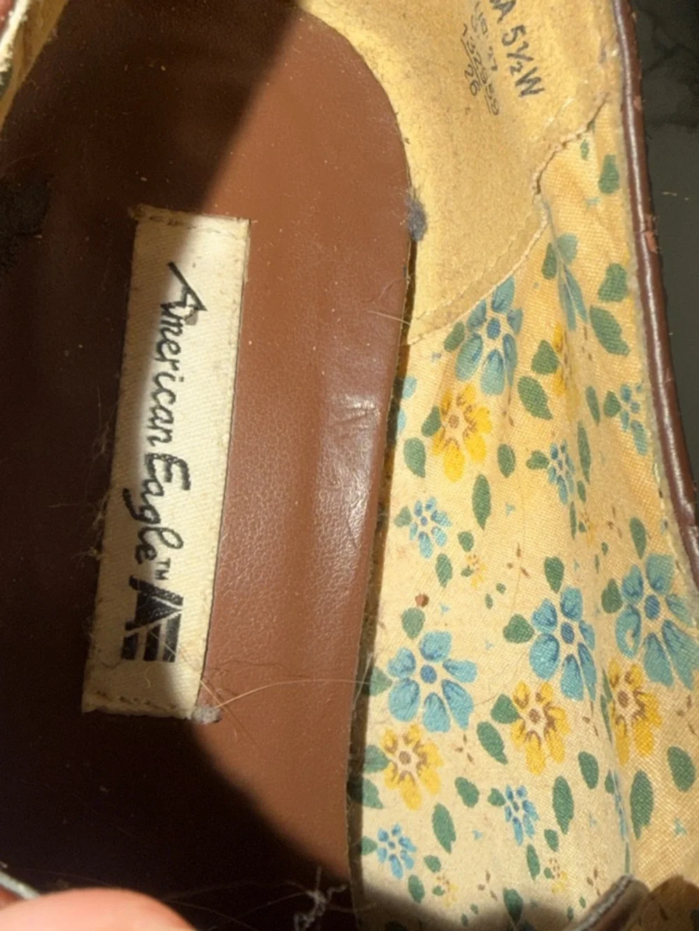 American Eagle Outfitters Brown Brogue Lace-Up Block Heel Pumps